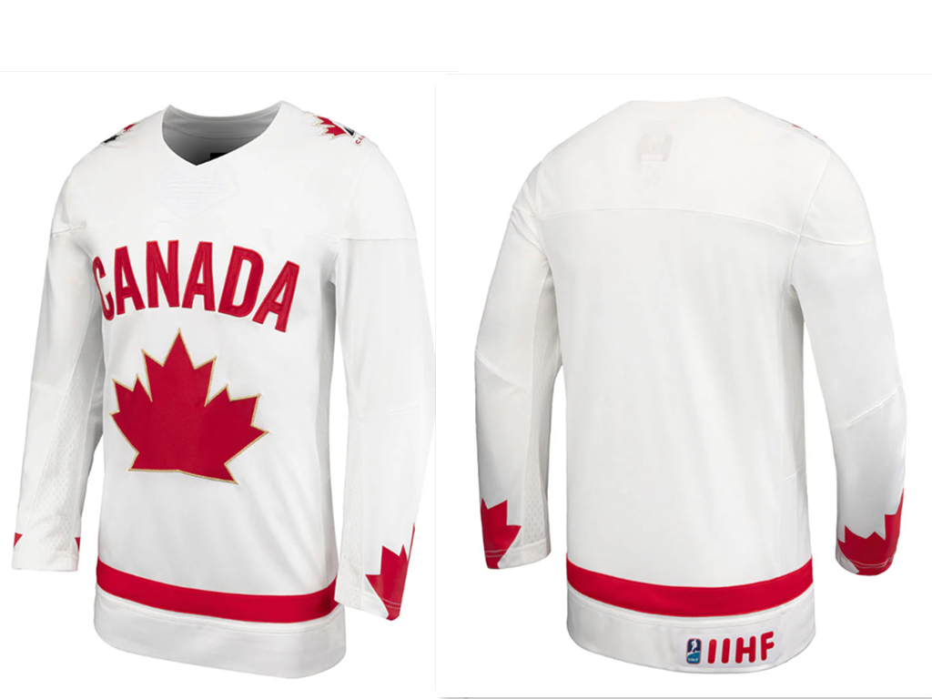 MEN'S TEAM CANADA ADULT WHITE BLANK HOCKEY JERSEY