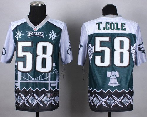 Nike Philadelphia Eagles #58 Trent Cole 2015 Noble Fashion Elite Jersey