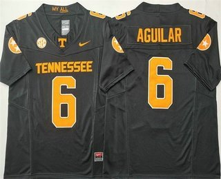 Men's Tennessee Volunteers #6 Joey Aguilar Anthracite FUSE College Football Jersey