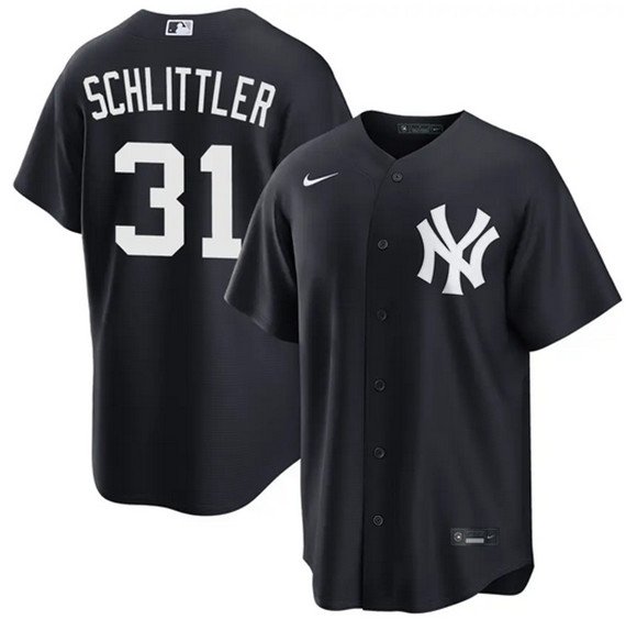 Men's New York Yankees #31 Cam Schlittler Navy 2026 Alternate Stitched Baseball Jersey