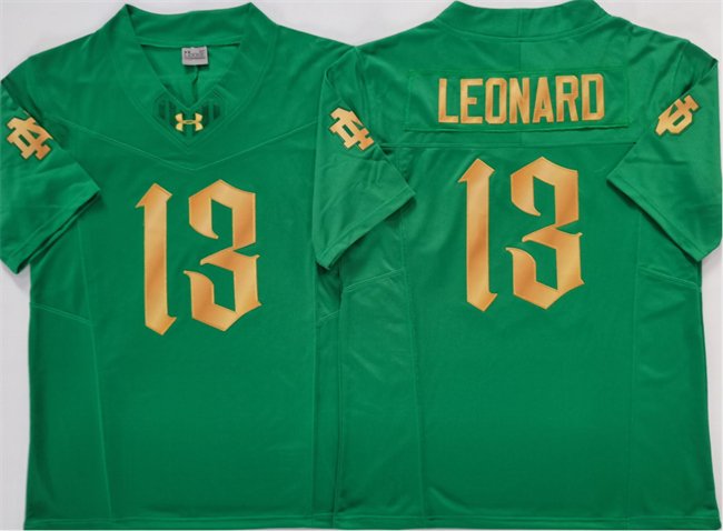 Men's Notre Dame Fighting Irish #13 Riley Leonard Green 2025 F.U.S.E. Limited Stitched Jersey