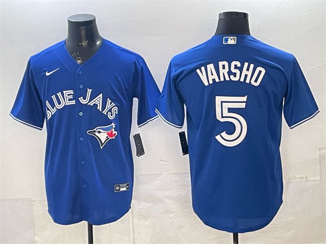 Men's Toronto Blue Jays #5 Daulton Varsho Royal 2025 Cool Base Stitched Baseball Jersey