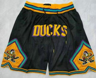 Men's Anaheim Ducks Black Just Don Shorts