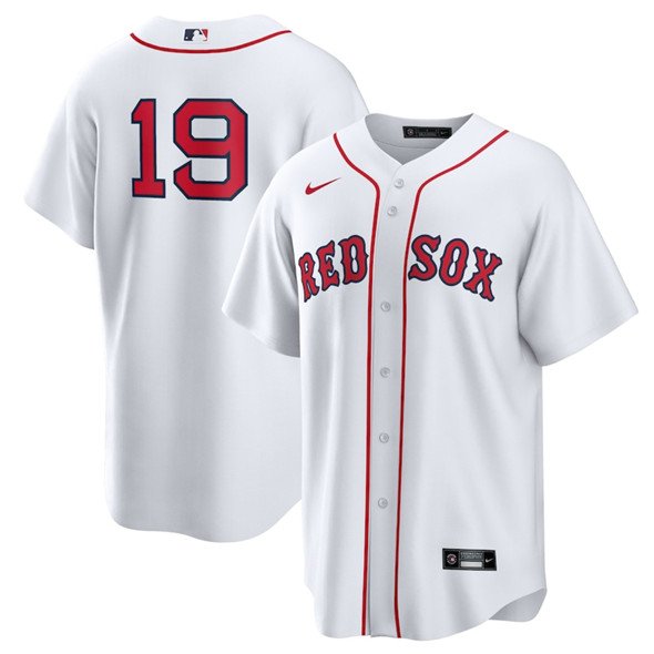Men's Boston Red Sox #19 Roman Anthony White No Name Cool Base Stitched Baseball Jersey