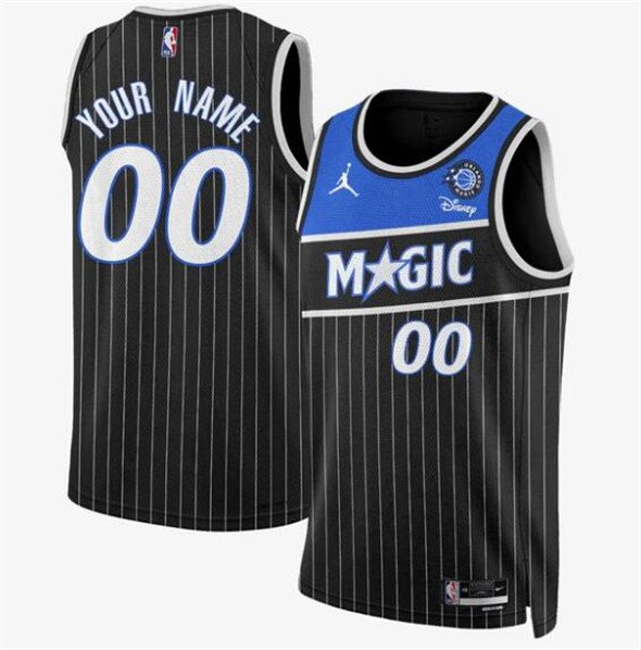 Men's Orlando Magic Active Player Custom Black 2025 New Generation of Magic Stitched Basketball Jersey