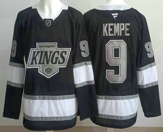Men's Los Angeles Kings #9 Adrian Kempe Black Alternate Authentic Jersey