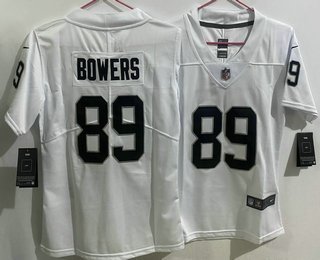 Women's Las Vegas Raiders #89 Brock Bowers Limited White Vapor Jersey