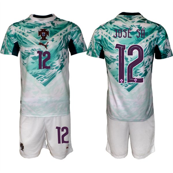 Men's Portugal Team #12 José Sá Green 2026 World Cup Away Soccer Jersey Suit