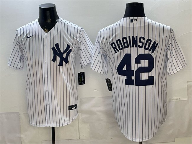 Men's New York Yankees #42 Jackie Robinson White Stitched Baseball Jersey