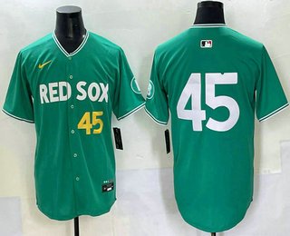 Men's Boston Red Sox #45 Pedro Martinez Green 2025 City Connect Limited Jersey