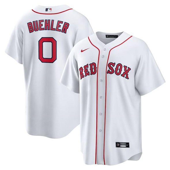 Men's Boston Red Sox #0 Walker Buehler White 2025 Home Limited Stitched Baseball Jersey