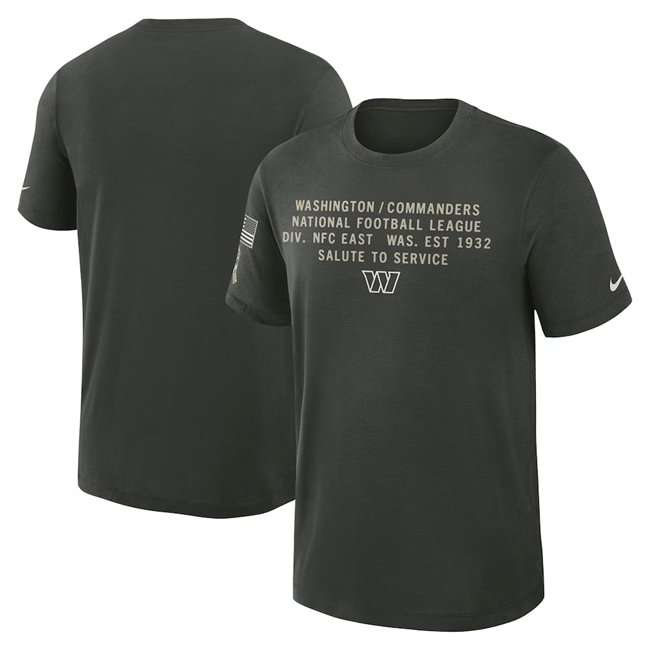 Men's Washington Commanders Dark Green 2025 Salute to Service Sideline Slub Dri-FIT T-Shirt