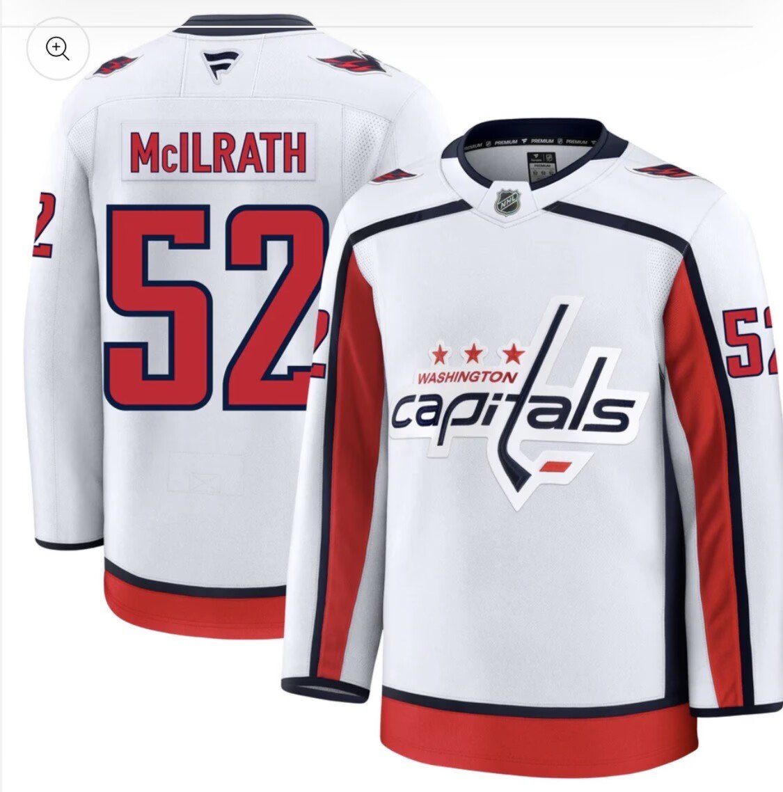 Men's Washington Capitals #52 Dylan Mcilrath White Jersey
