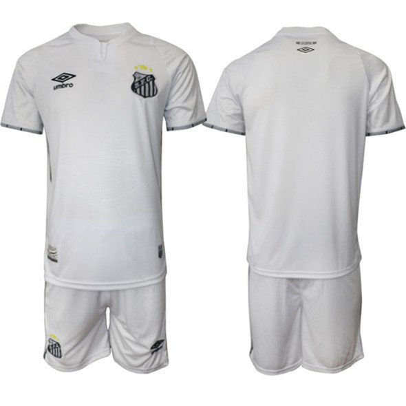 Men's Santos F.C. Blank 25-26 White Home Soccer Jersey Suit