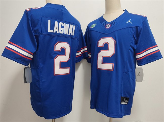 Men's Florida Gators #2 DJ Lagway Royal F.U.S.E. Stitched Jersey