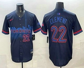 Men's Toronto Blue Jays #22 Ernie Clement Black City Limited Jersey