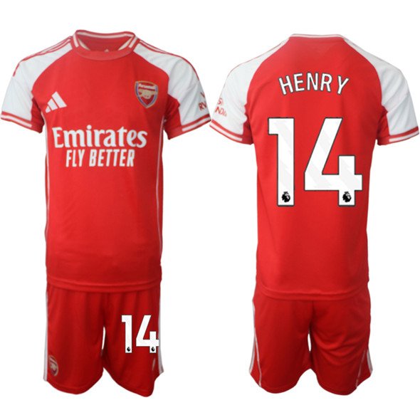 Men's Arsenal F.C #14 Thierry Henry Red 2025 Home Soccer Jersey Suit