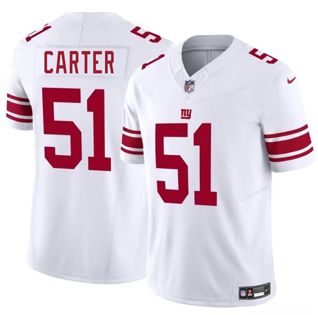 Youth New York Giants #51 Abdul Carter White 2025 Draft F.U.S.E. Vapor Untouchable Limited Stitched Jersey
