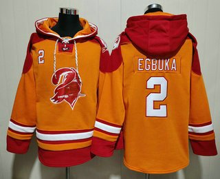 Men's Tampa Bay Buccaneers #2 Emeka Egbuka Orange Ageless Must Have Lace Up Pullover Hoodie