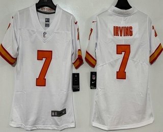 Women's Tampa Bay Buccaneers #7 Bucky Irving Limited White Throwback Vapor Jersey
