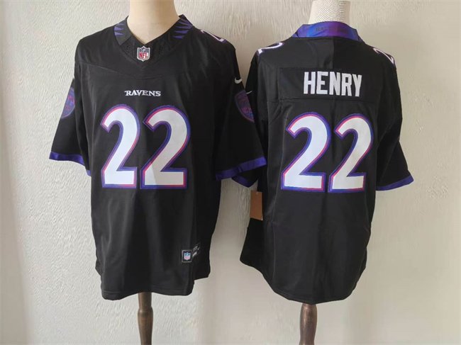 Women's Baltimore Ravens #22 Derrick Henry purple F.U.S.E. Vapor Football Jersey(Run Small)