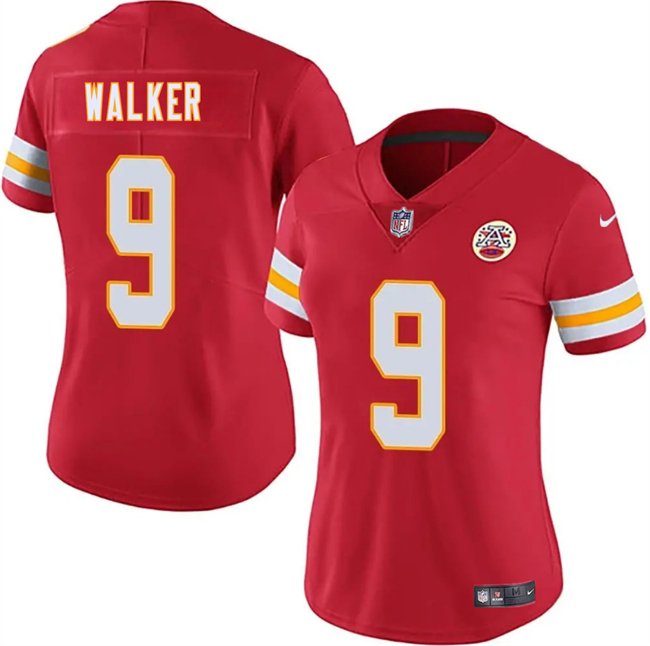 Women's Kansas City Chiefs #9 Kenneth Walker III Red 2026 Vapor Untouchable Limited Stitched Jersey(Run Small)