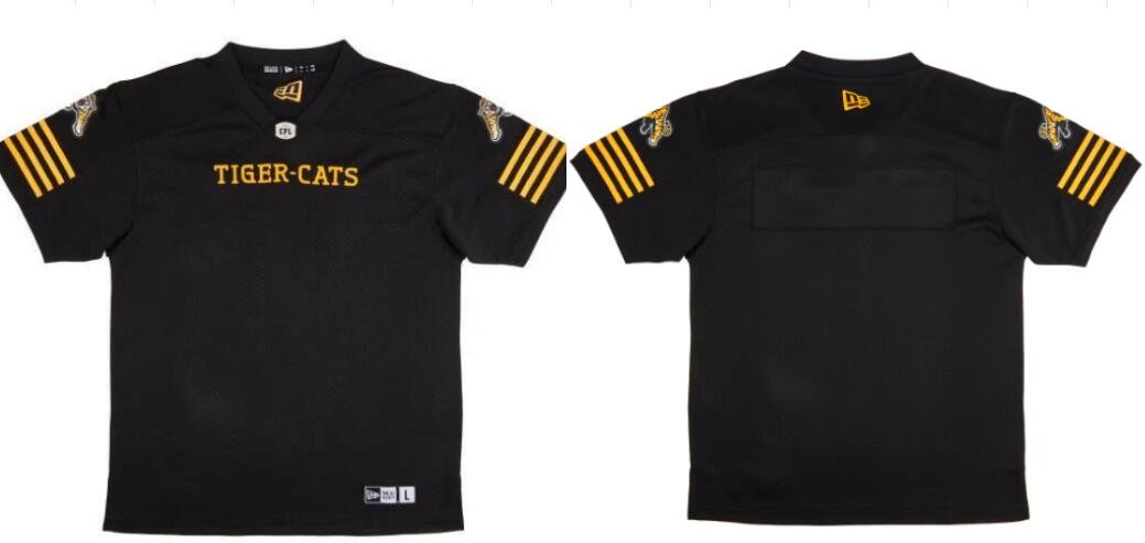 CFL Hamilton tiger cats Blank Black Crested Home Replica Jersey