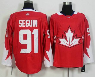 Men's Team Canada #91 Tyler Seguin Red 2016 World Cup of Hockey Game Jersey