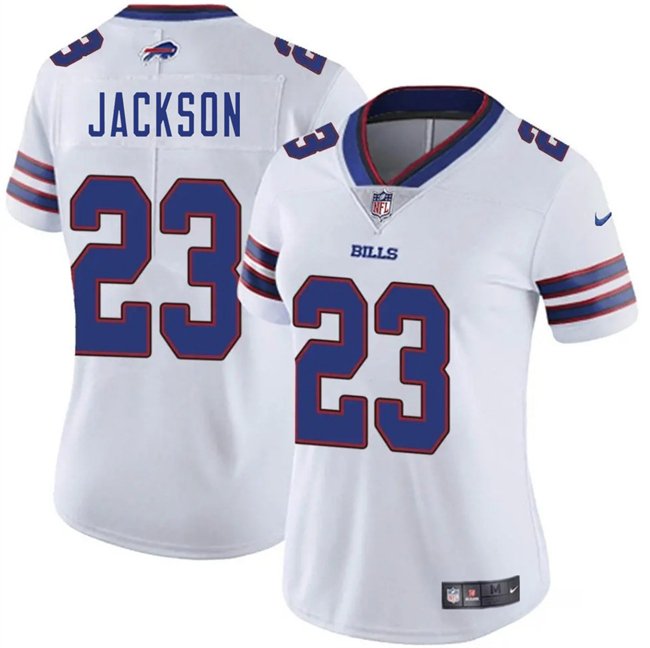 Women's Buffalo Bills #23 Dane Jackson White Vapor Stitched Football Jersey(Run Small)