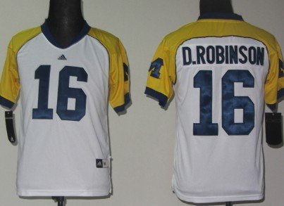 Michigan Wolverines #16 Denard Robinson White Kids Jersey