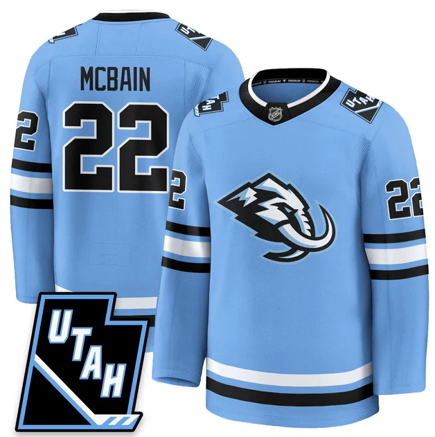 Men's Utah Hockey Mammoth #22 Jack McBain 2025 Limited All Stitched Blue Jersey