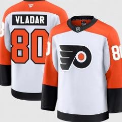 Men's Philadelphia Flyers #80 Dan Vladar White 2024-25 Away Stitched Hockey Jersey