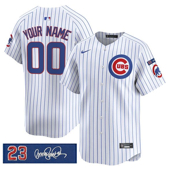 Men’s Chicago Cubs Active Player Custom White 'Ryne Sandberg Tribute' Vapor Limited V3 Stitched Baseball Jersey