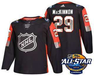 Men's Colorado Avalanche #29 Nathan MacKinnon Black 2018 NHL All-Star Stitched Ice Hockey Jersey