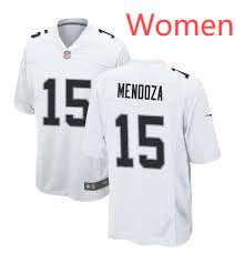 Women Las Vegas Raiders #15 Fernando Mendoza White Vapor Limited Stitched Jersey