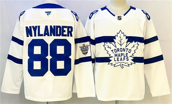 Men's Toronto Maple Leafs #88 William Nylander White Stadium Series Stitched Jersey