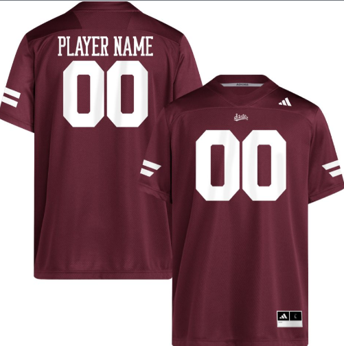 Men's Mississippi State Bulldogs Red Football adidas Replica Custom Jersey
