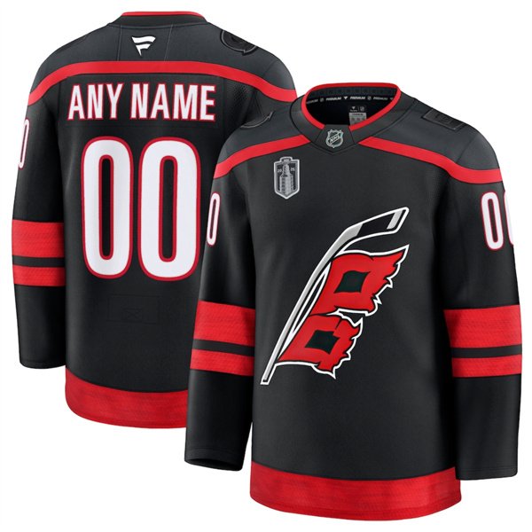 Men's Carolina Hurricanes Active Player Custom Black 2026 Stanley Cup Final Home Premium Hockey Stitched Jersey