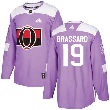 Kid Adidas Senators 19 Derick Brassard Purple Authentic Fights Cancer Stitched NHL Jersey