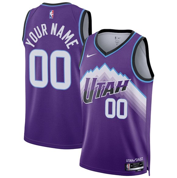 Men's Utah Jazz Active Player Custom Purple 2025 Icon Edition Stitched Basketball Jersey