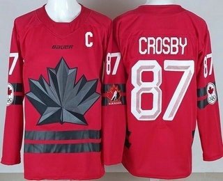 Youth Canada #87 Sidney Crosby Red 2026 Olympics Authentic Jersey