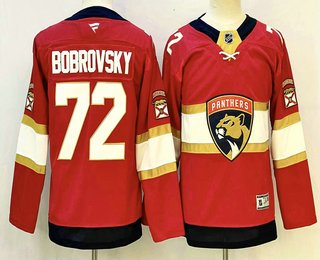 Youth Florida Panthers #72 Sergei Bobrovsky Red Authentic Jersey
