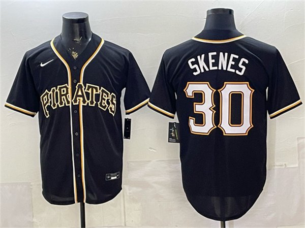 Men's Pittsburgh Pirates #30 Paul Skenes 2026 Fashion Black Out Stitched Baseball Jersey