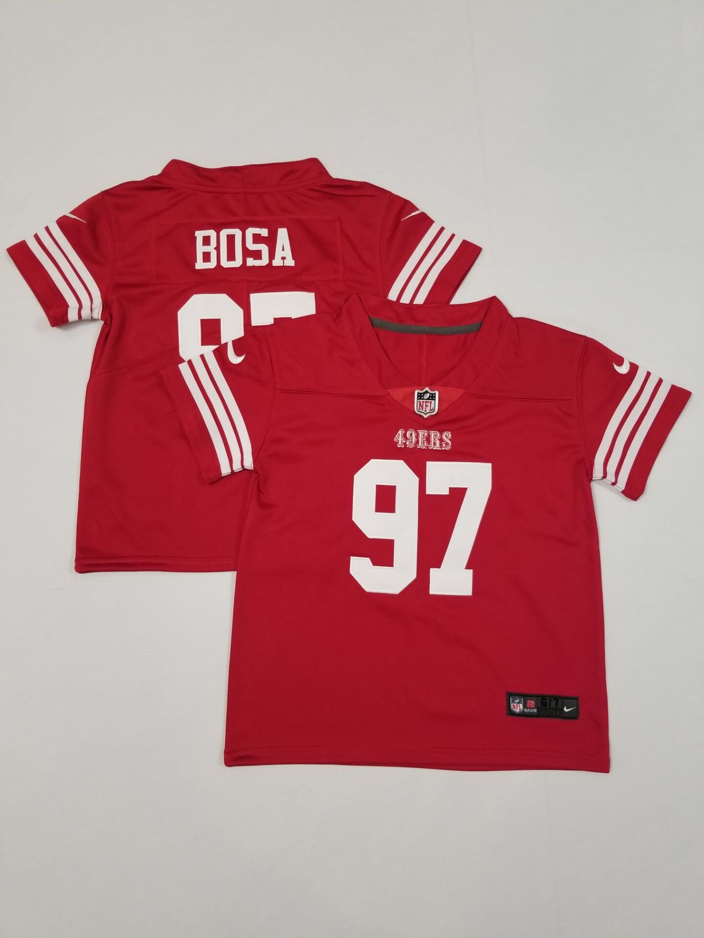 Toddler San Francisco 49ers #97 Nick Bosa Limited Red Vapor Stitched Jersey