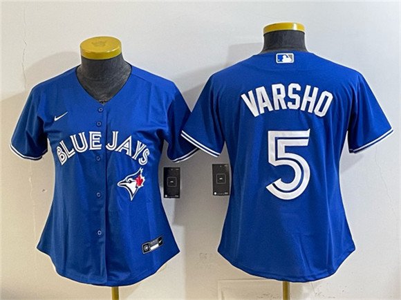 Women's Toronto Blue Jays #5 Daulton Varsho Royal Cool Base Stitched Baseball Jersey(Run Small)