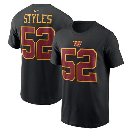 Men's Washington Commanders #52 Sonny Styles Nike Black Name & Number T-Shirt