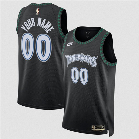 Men's Minnesota Timberwolves Active Player Custom Black 2025 Classic Edition Stitched Jersey