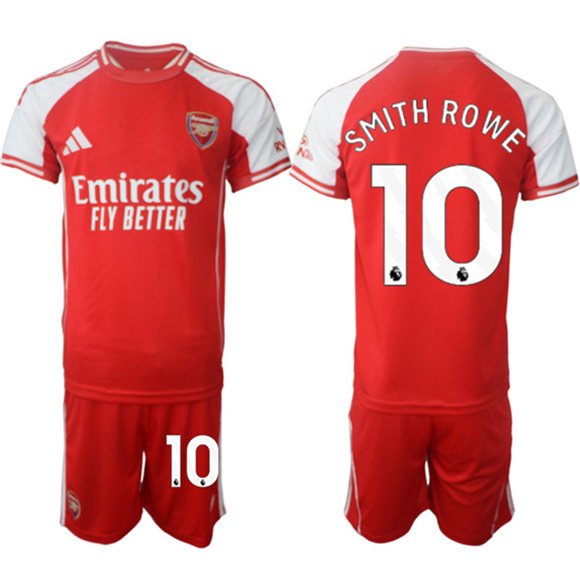 Men's Arsenal F.C #10 Emile Smith Rowe Red 2025 Home Soccer Jersey Suit