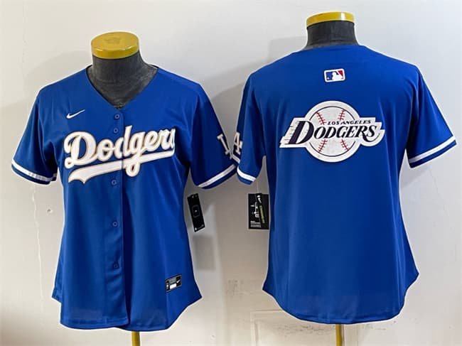 Youth Los Angeles Dodgers Team Big Logo Royal Limited Stitched Baseball Jersey