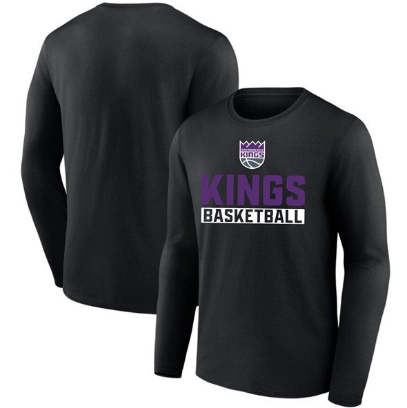 Men's Sacramento Kings Black 2025 Let's Go Long Sleeve T-Shirt